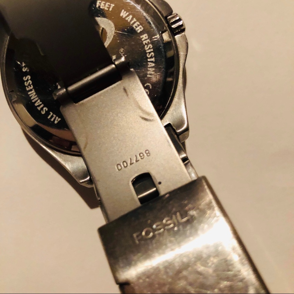 FOSSIL Black Dial Stainless Steel Quartz Watch - Picture 7 of 9